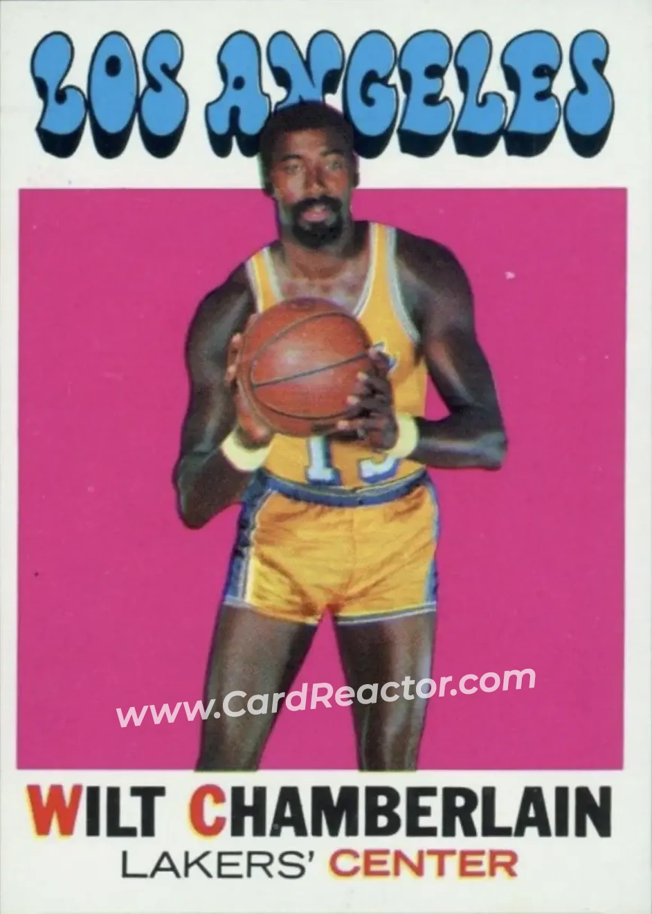 1971-72 Topps #70 - Wilt Chamberlain - Los Angeles Lakers - Front