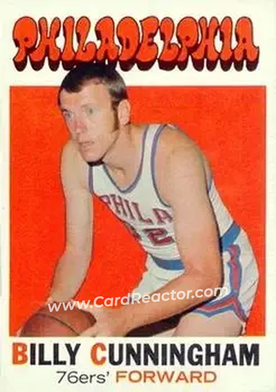 1971-72 Topps #79 - Billy Cunningham - Philadelphia 76ers - Front