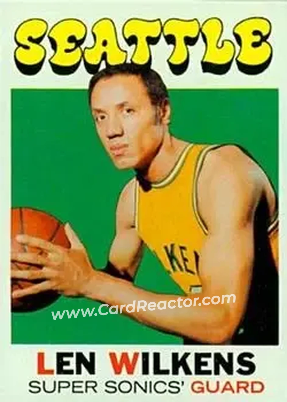1971-72 Topps #80 - Lenny Wilkens - Seattle SuperSonics - Front