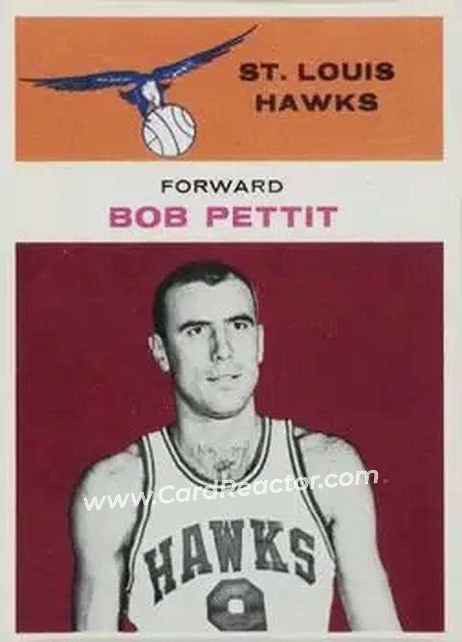 1961-62 Fleer #34 - Bob Pettit - St. Louis Hawks