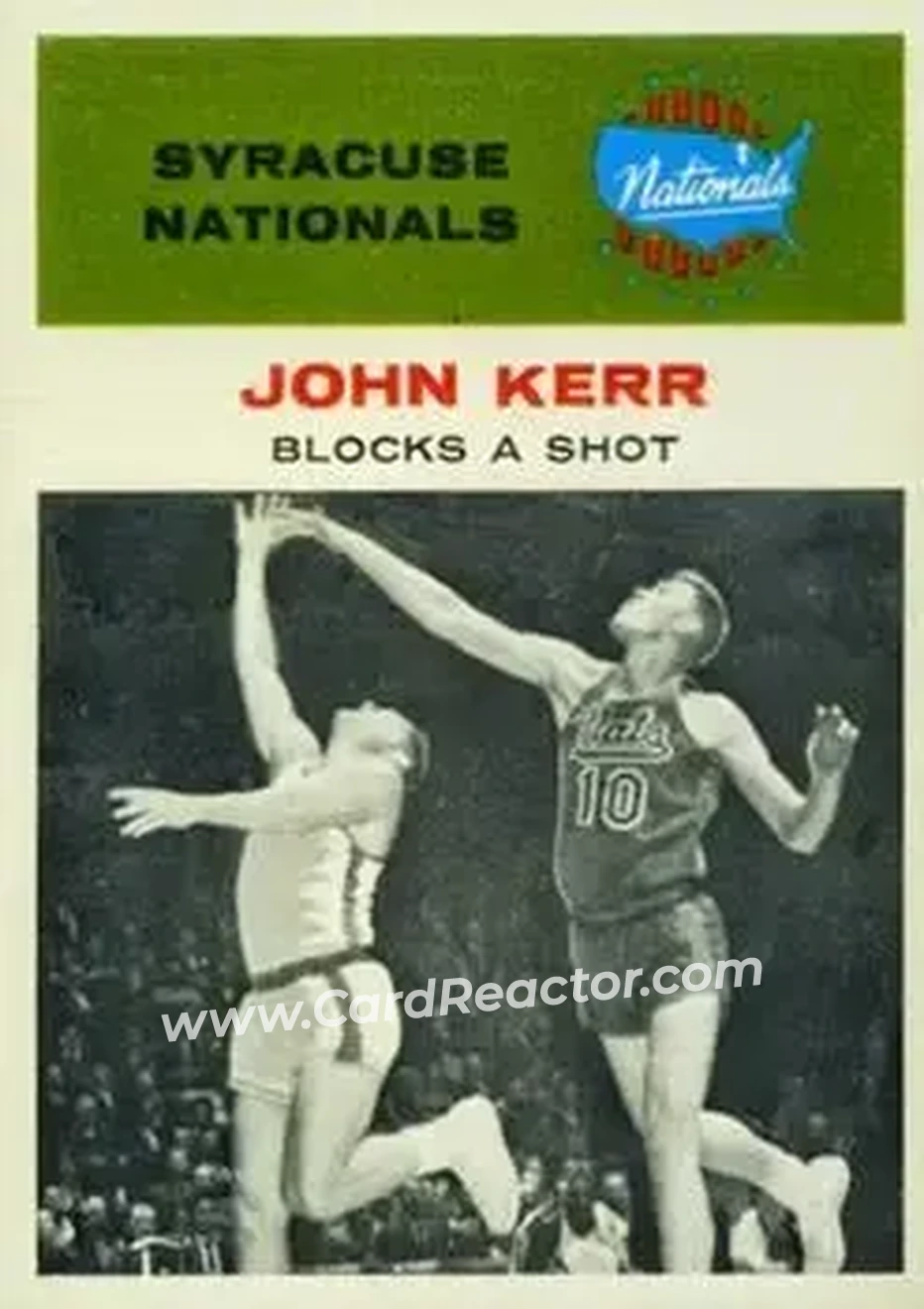 1961-62 Fleer #56 - John Kerr - Syracuse Nationals - Front