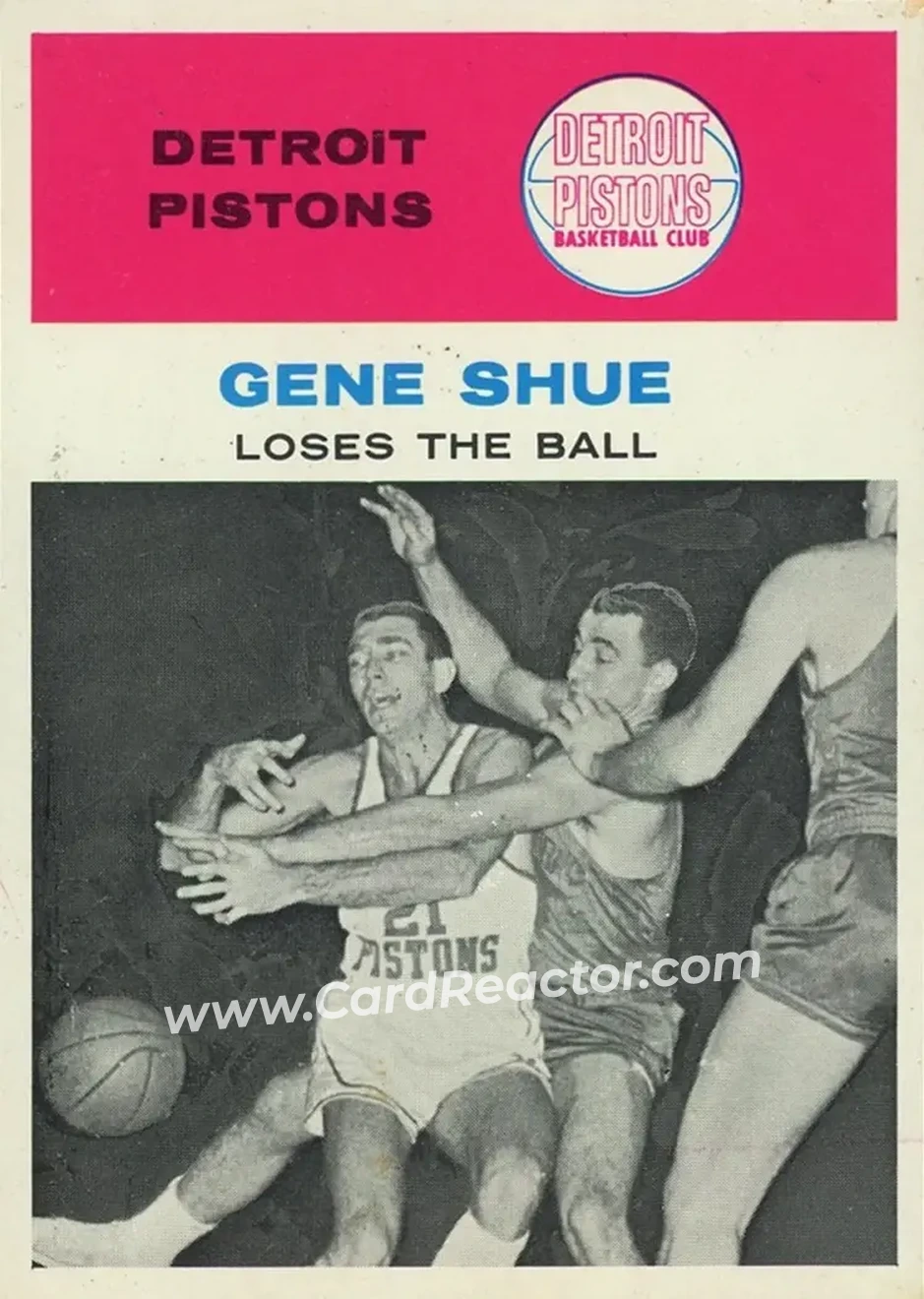 1961-62 Fleer #64 - Gene Shue - Detroit Pistons - Front