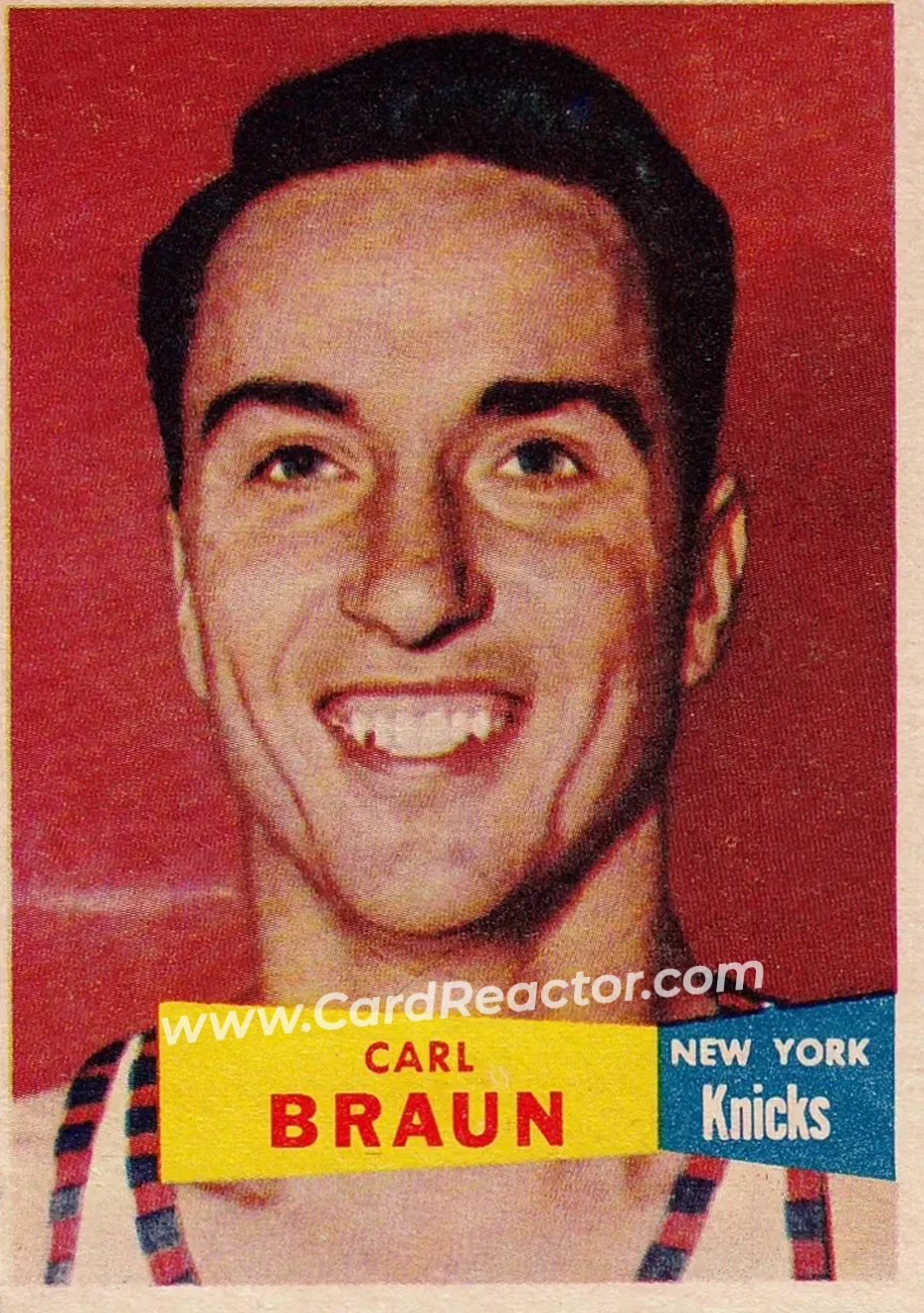 1957-58 Topps #4 - Carl Braun - New York Knicks - Front