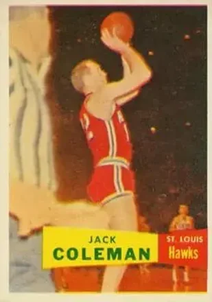 1957-58 Topps #70 - Jack Coleman - St. Louis Hawks