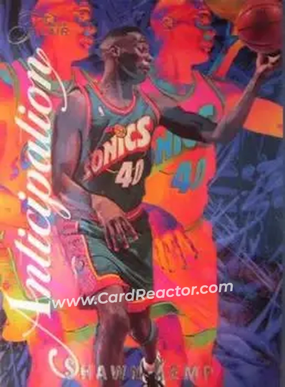 1995-96 Flair - Anticipation #3 - Shawn Kemp - Seattle SuperSonics - Front