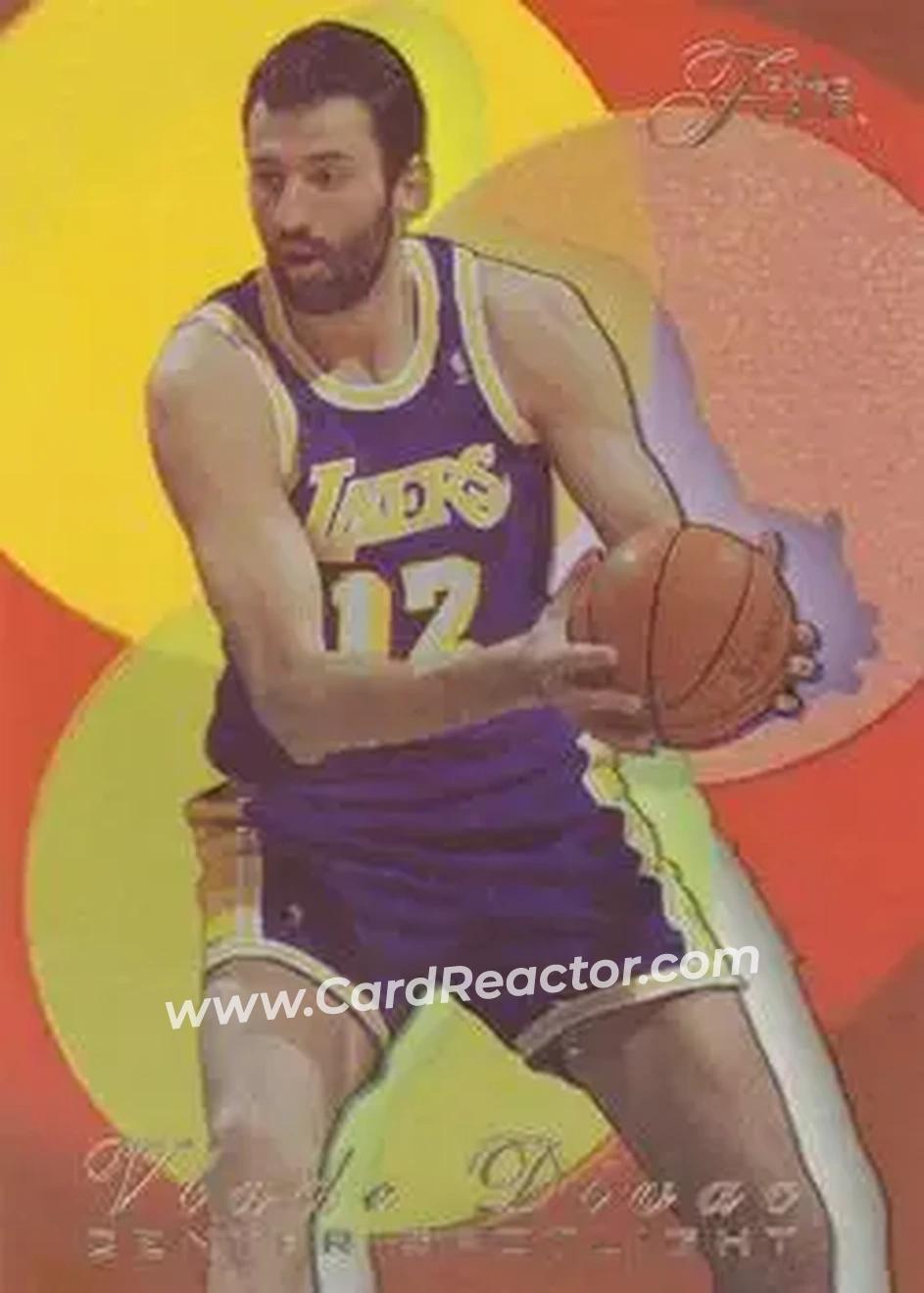 1995-96 Flair - Center Spotlight #1 - Vlade Divac - Los Angeles Lakers - Front