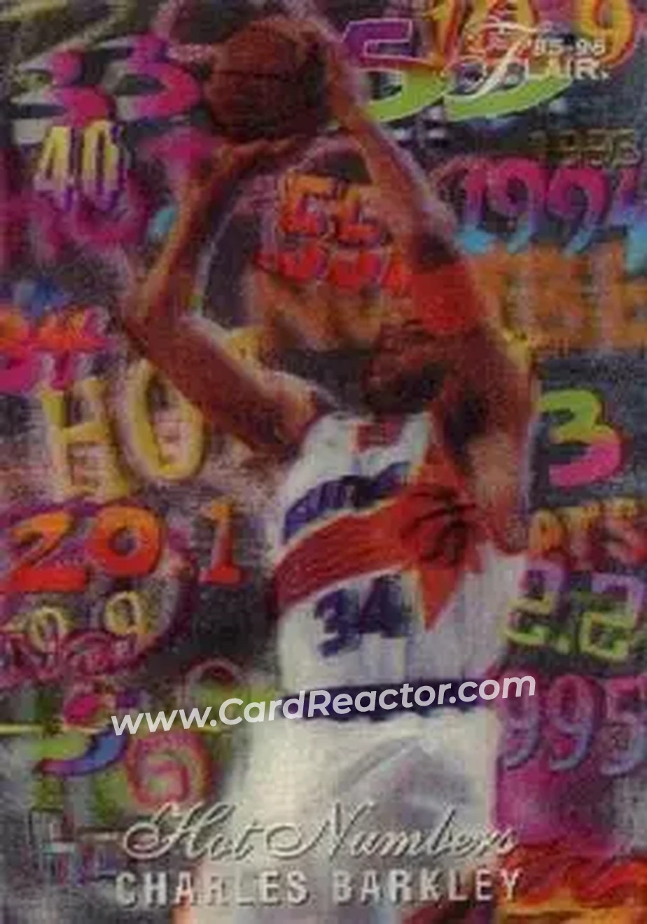 1995-96 Flair - Hot Numbers #1 - Charles Barkley - Phoenix Suns - Front