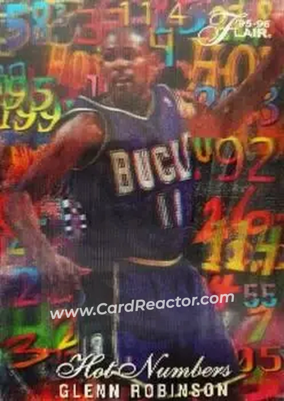 1995-96 Flair - Hot Numbers #12 - Glenn Robinson - Milwaukee Bucks - Front