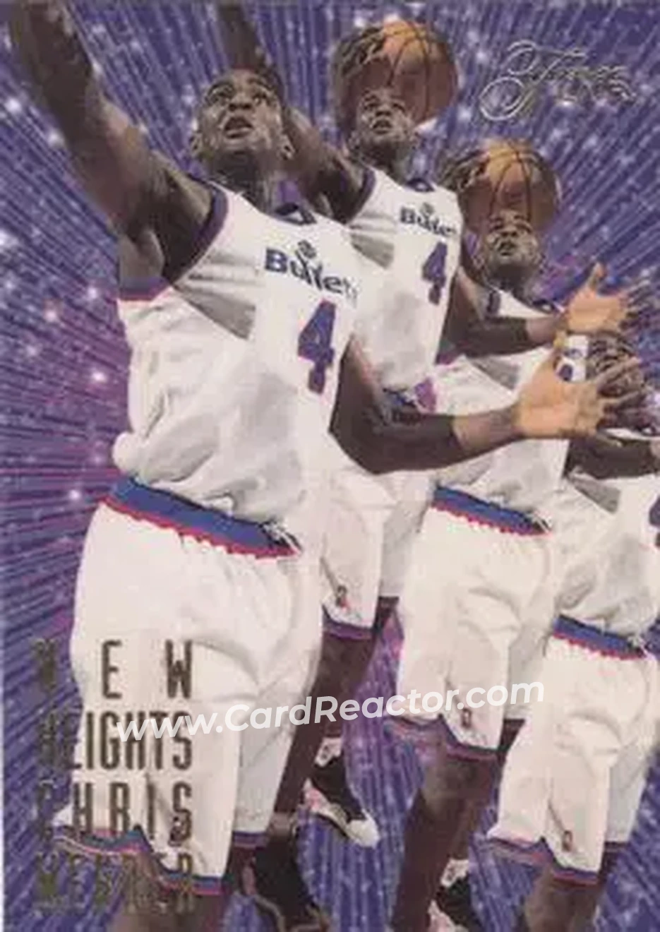 1995-96 Flair - New Heights #10 - Chris Webber - Washington Bullets - Front