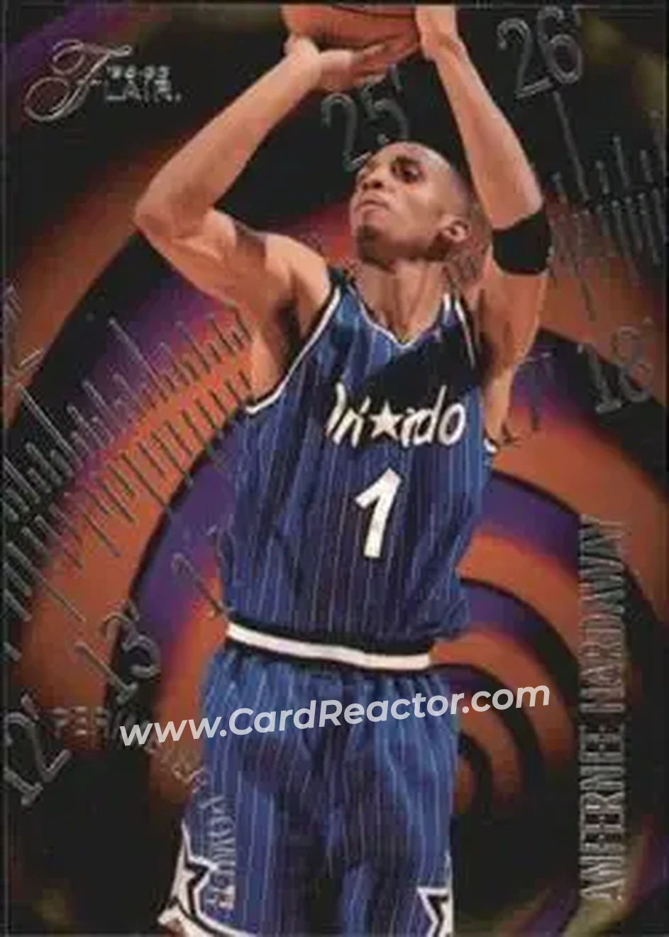 1995-96 Flair - Perimeter Power #3 - Anfernee Hardaway - Orlando Magic - Front