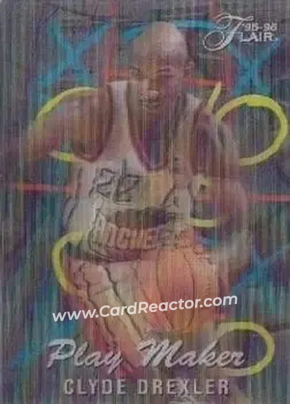 1995-96 Flair - Play Makers #1 - Clyde Drexler - Houston Rockets - Front