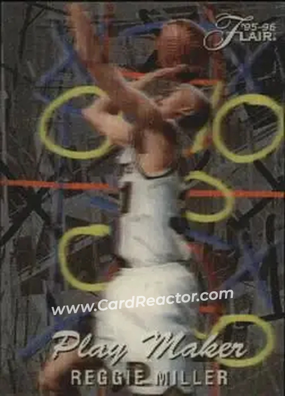 1995-96 Flair - Play Makers #4 - Reggie Miller - Indiana Pacers - Front