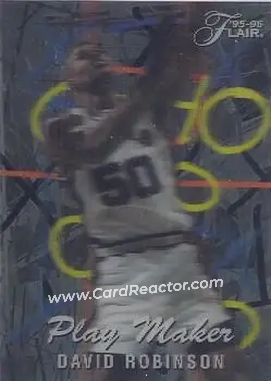1995-96 Flair - Play Makers #8 - David Robinson - San Antonio Spurs - Front