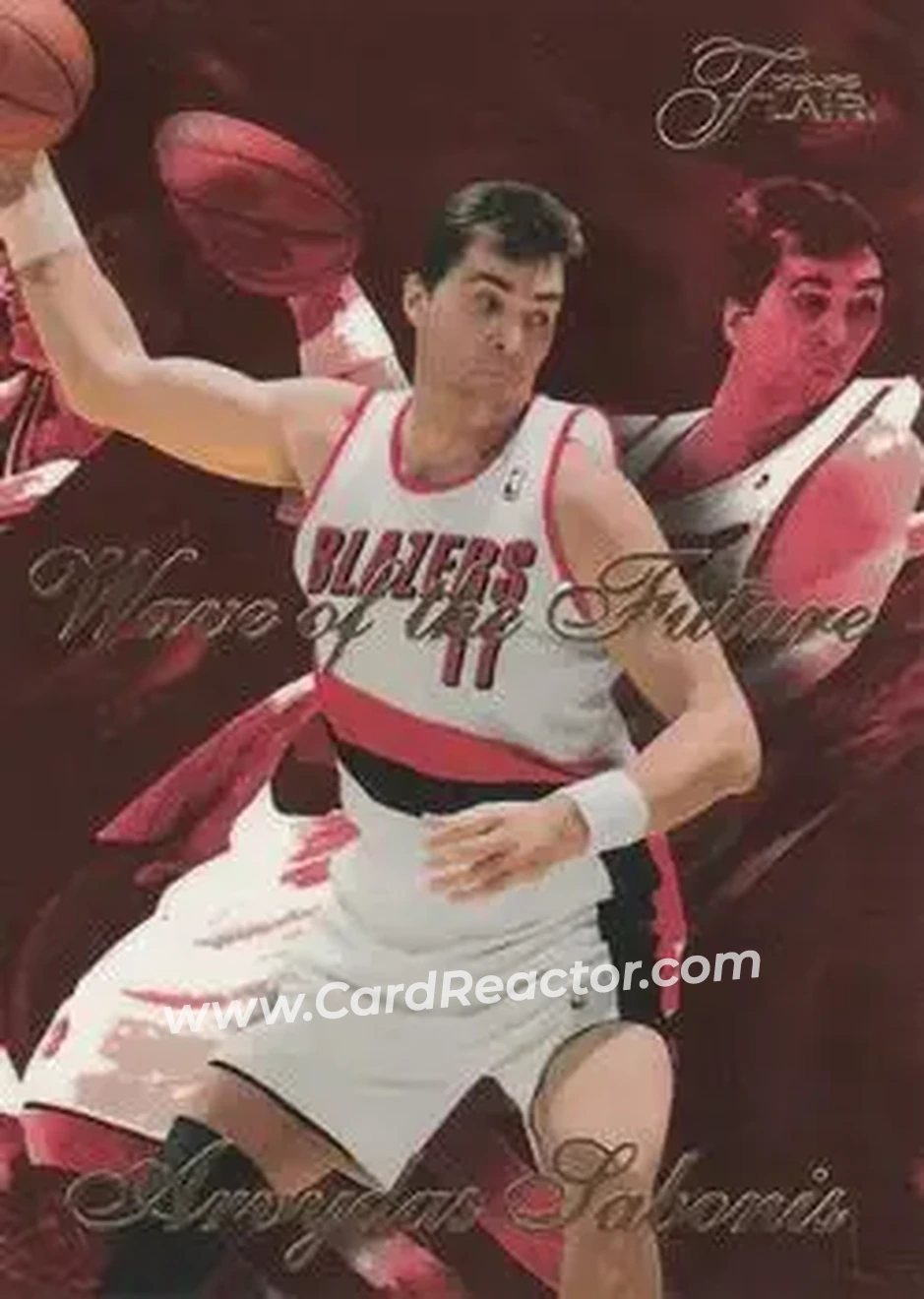 1995-96 Flair - Wave of the Future #6 - Arvydas Sabonis - Portland Trail Blazers - Front