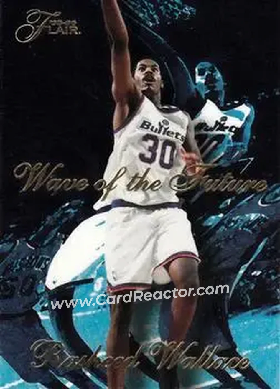 1995-96 Flair - Wave of the Future #10 - Rasheed Wallace - Washington Bullets - Front