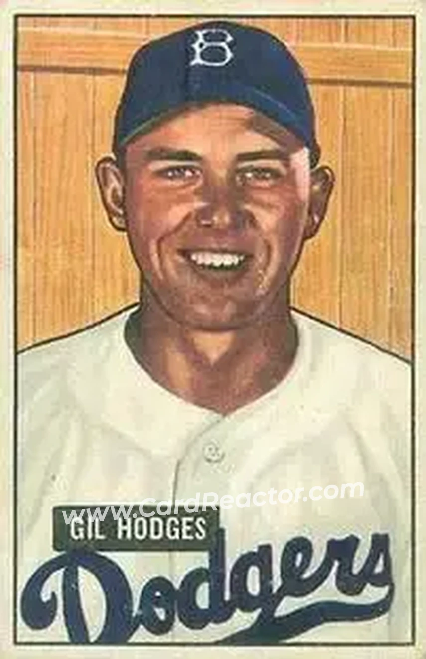 1951 Bowman #7 - Gil Hodges - Brooklyn Dodgers - Front