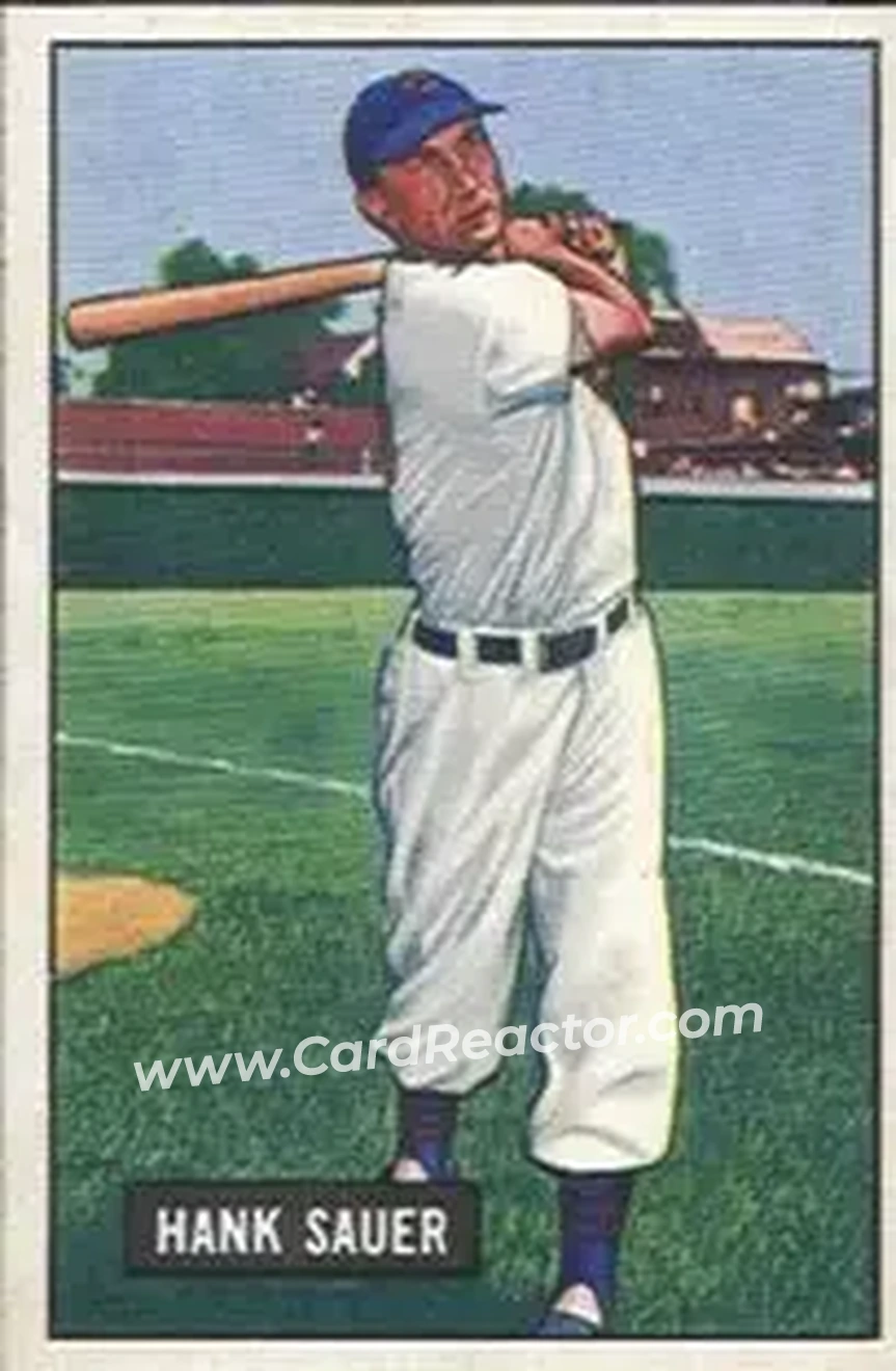 1951 Bowman #22 - Hank Sauer - Chicago Cubs
