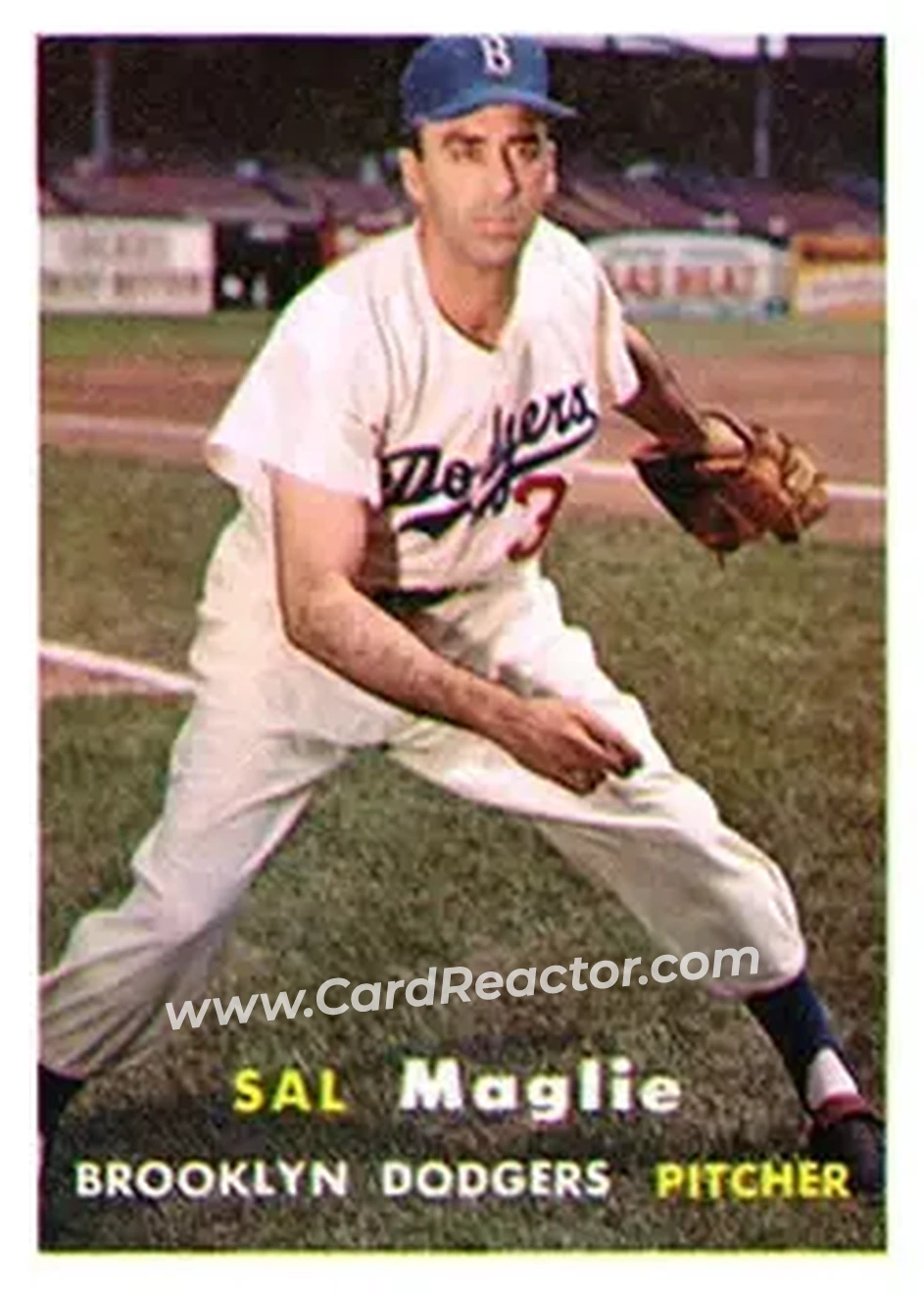 1957 Topps #5 - Sal Maglie - Brooklyn Dodgers - Front