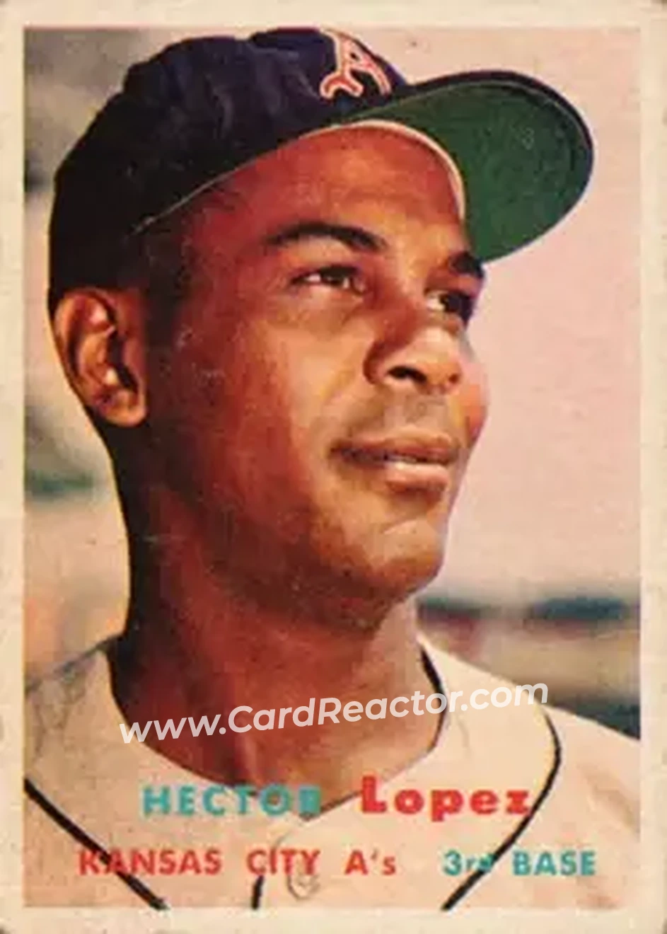 1957 Topps #6 - Hector Lopez - Kansas City Athletics - Front