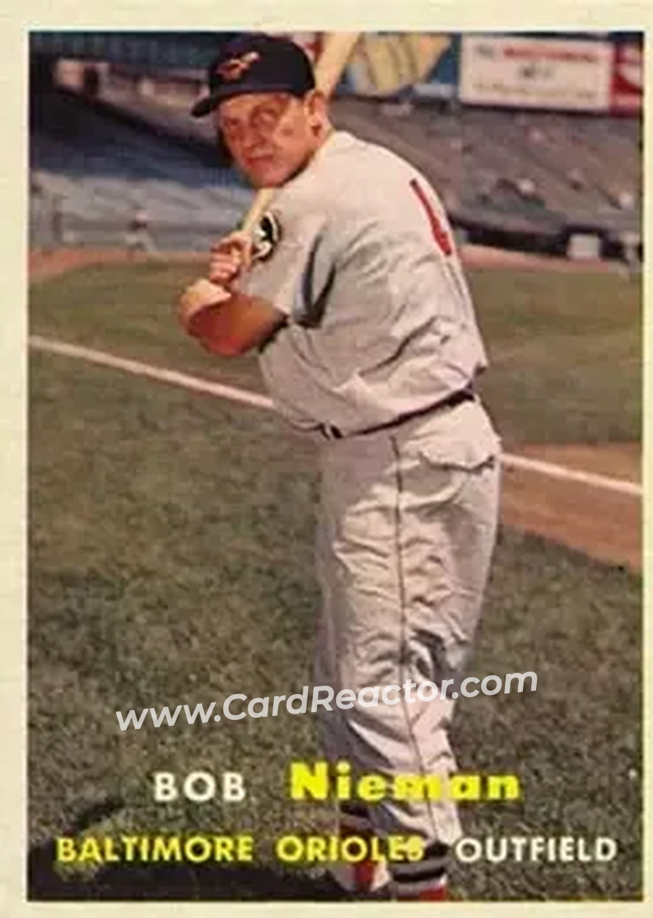 1957 Topps #14 - Bob Nieman - Baltimore Orioles - Front