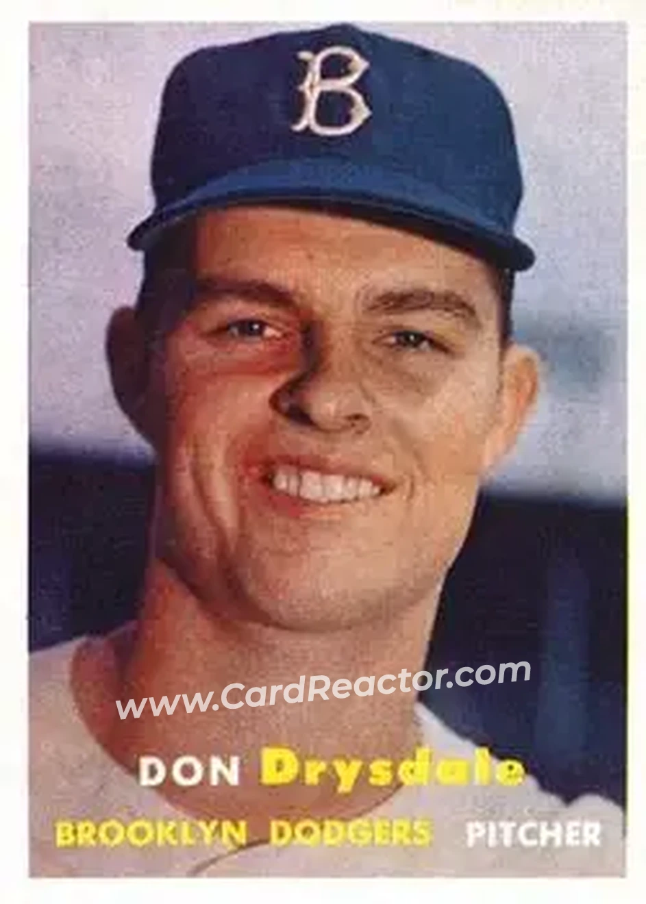 1957 Topps #18 - Don Drysdale - Brooklyn Dodgers - Front