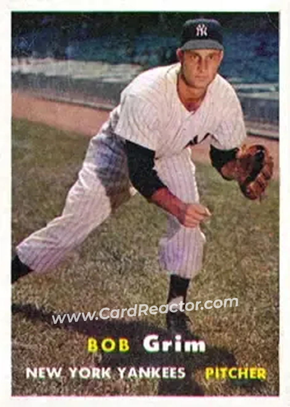 1957 Topps #36 - Bob Grim - New York Yankees - Front