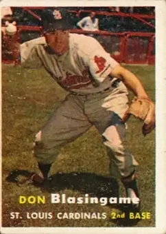 1957 Topps #47 - Don Blasingame - St. Louis Cardinals