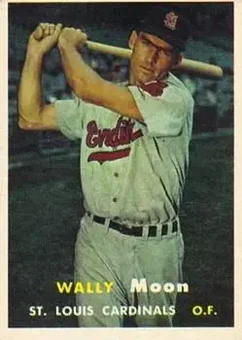 1957 Topps #65 - Wally Moon - St. Louis Cardinals