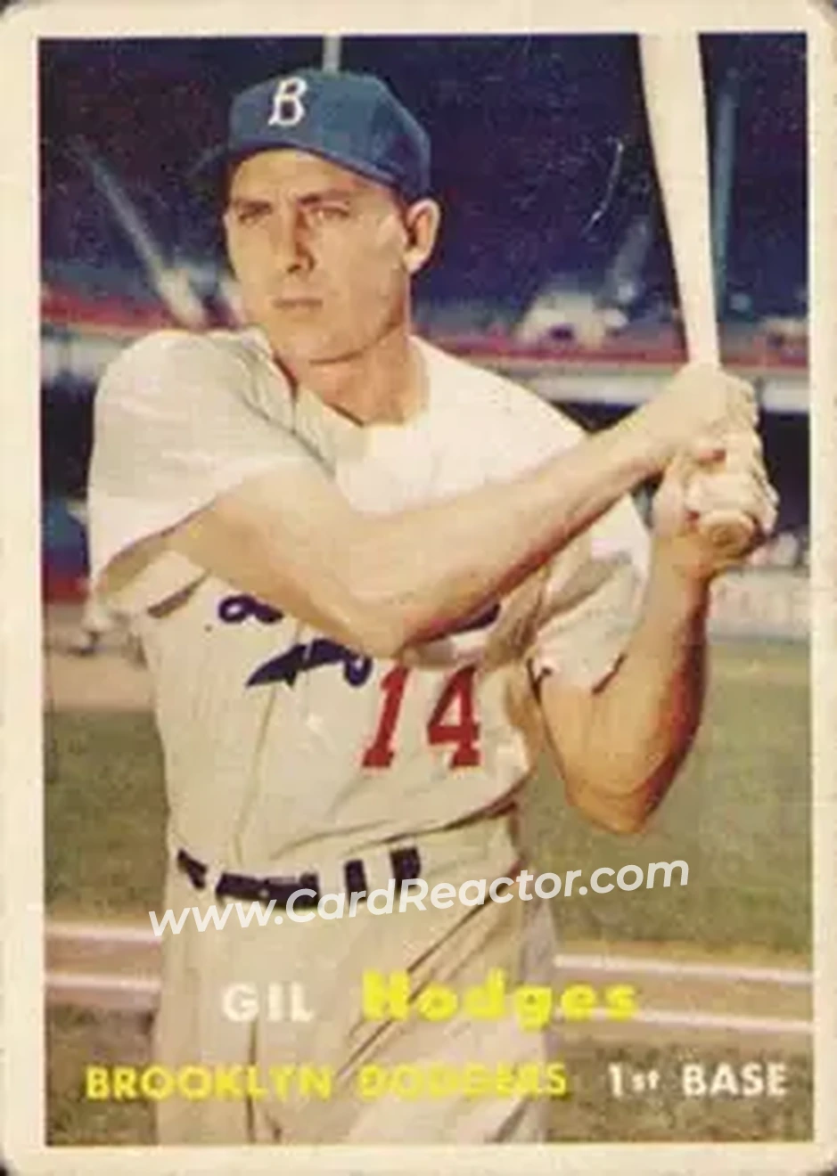 1957 Topps #80 - Gil Hodges - Brooklyn Dodgers