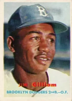 1957 Topps #115 - Jim Gilliam - Brooklyn Dodgers