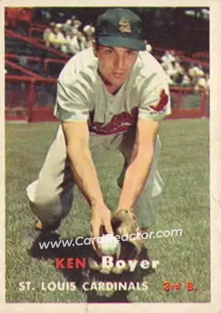 1957 Topps #122 - Ken Boyer - St. Louis Cardinals