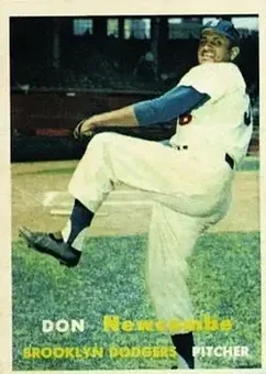 1957 Topps #130 - Don Newcombe - Brooklyn Dodgers