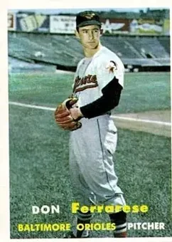 1957 Topps #146 - Don Ferrarese - Baltimore Orioles