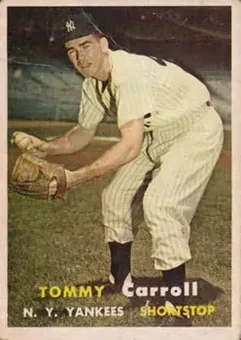 1957 Topps #164 - Tommy Carroll - New York Yankees