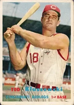 1957 Topps #165 - Ted Kluszewski - Cincinnati Redlegs