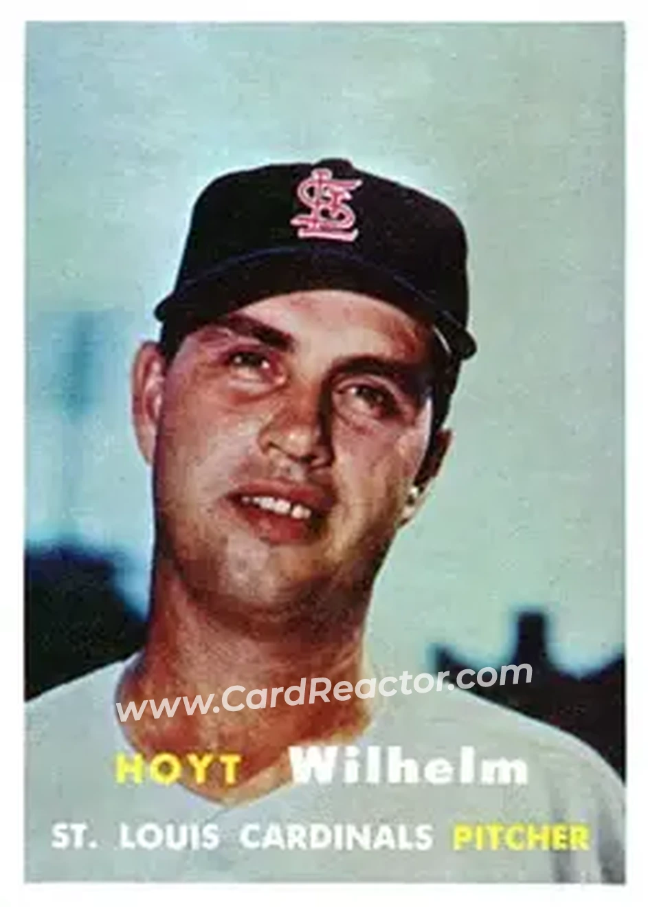1957 Topps #203 - Hoyt Wilhelm - St. Louis Cardinals