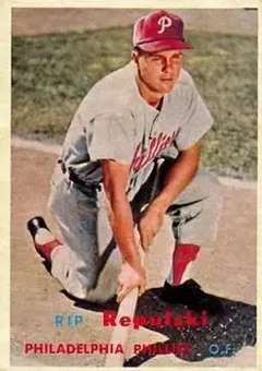 1957 Topps #245 - Rip Repulski - Philadelphia Phillies