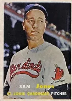 1957 Topps #287 - Sam Jones - St. Louis Cardinals