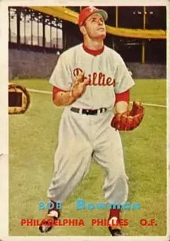 1957 Topps #332 - Bob Bowman - Philadelphia Phillies