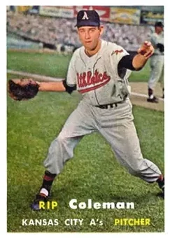 1957 Topps #354 - Rip Coleman - Kansas City Athletics