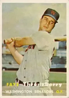 1957 Topps #356 - Faye Throneberry - Washington Senators