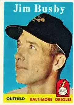 1958 Topps #28 - Jim Busby - Baltimore Orioles