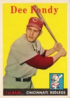1958 Topps #157 - Dee Fondy - Cincinnati Redlegs