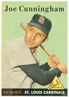 1958 Topps #168 - Joe Cunningham - St. Louis Cardinals