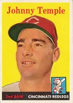 1958 Topps #205 - Johnny Temple - Cincinnati Redlegs