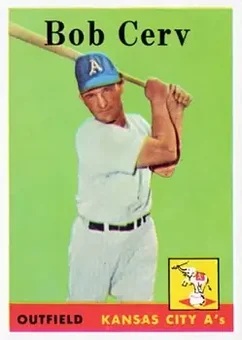 1958 Topps #329 - Bob Cerv - Kansas City Athletics