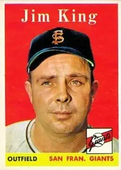 1958 Topps #332 - Jim King - San Francisco Giants