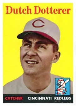 1958 Topps #396 - Dutch Dotterer - Cincinnati Redlegs