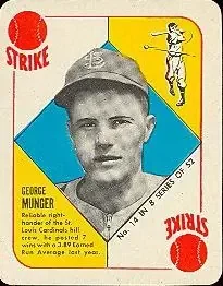 1951 Topps Blue Backs #14 - George Munger - St. Louis Cardinals