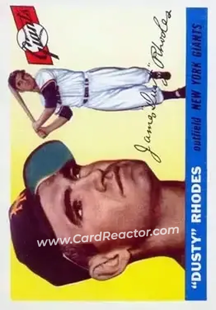 1955 Topps #1 - Dusty Rhodes - New York Giants - Front